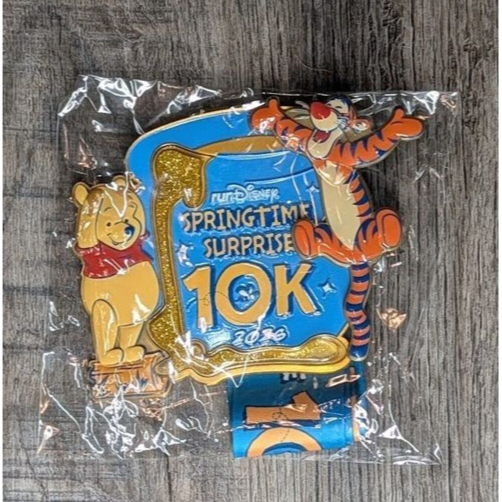 NEW runDisney 2026 Springtime Surprise 10K Medal - Winnie the Pooh Tigger